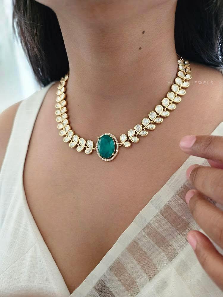 Milan polki necklace Thumbnail