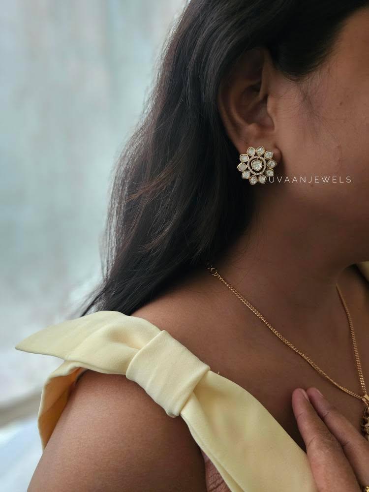 Aghna delicate polki necklace Thumbnail