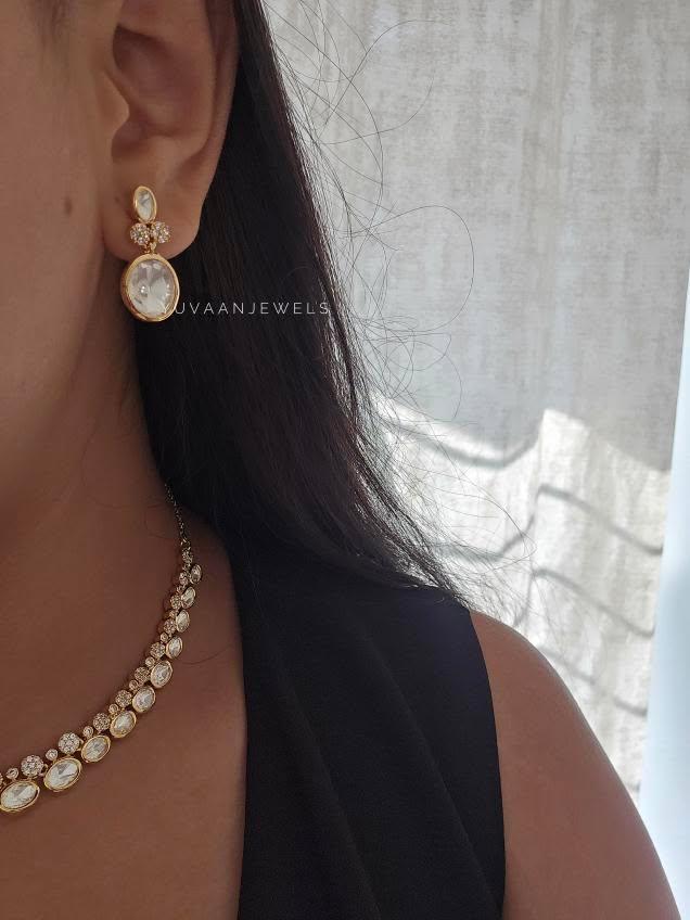 Divyani delicate polki necklace Thumbnail