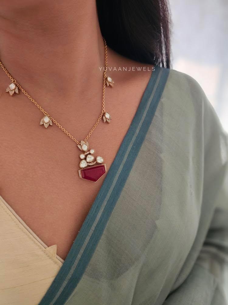 Alam polki necklace Thumbnail