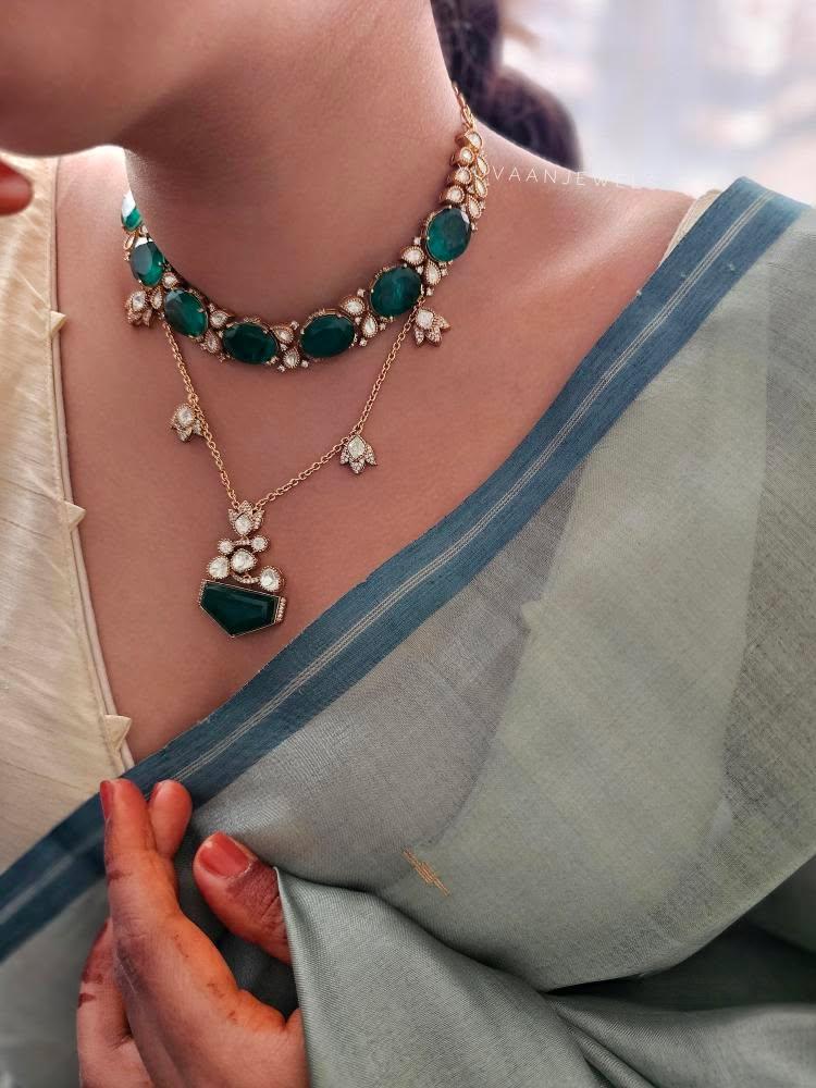 Mogra semi precious choker Thumbnail