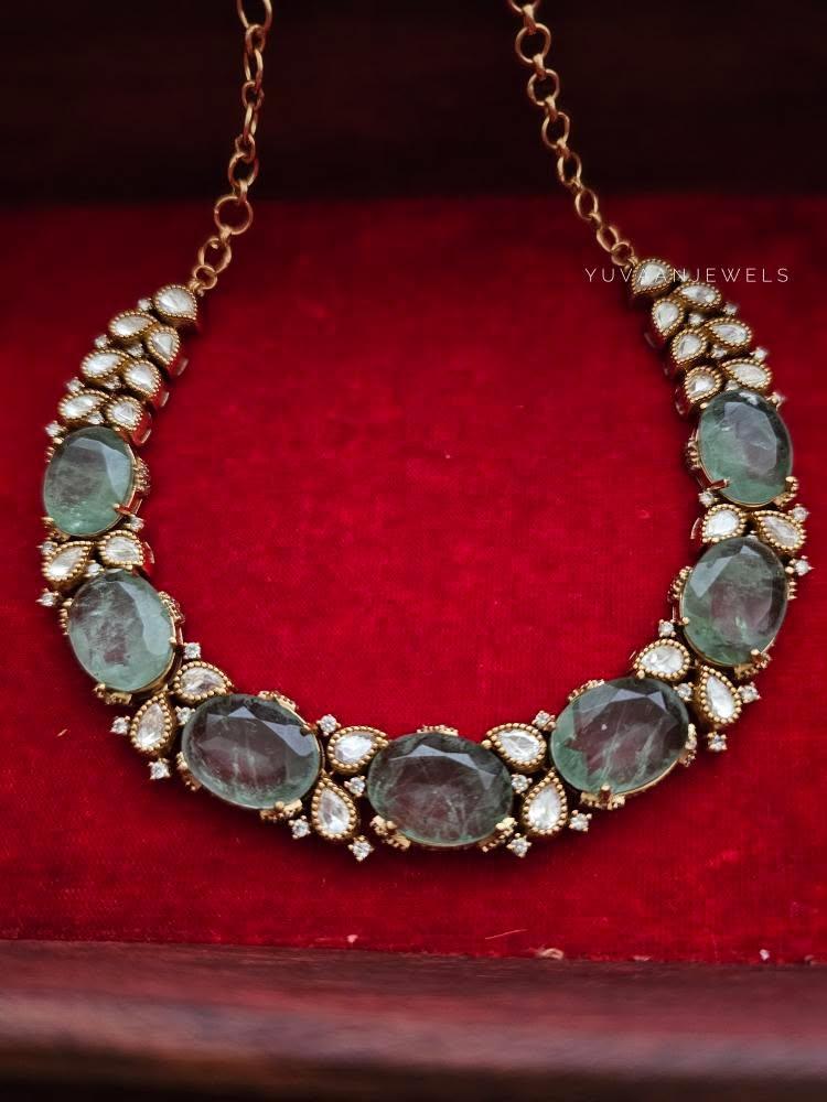 Mogra semi precious choker Thumbnail