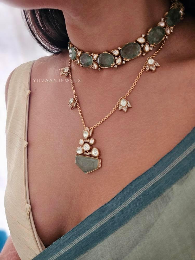 Mogra semi precious choker Thumbnail
