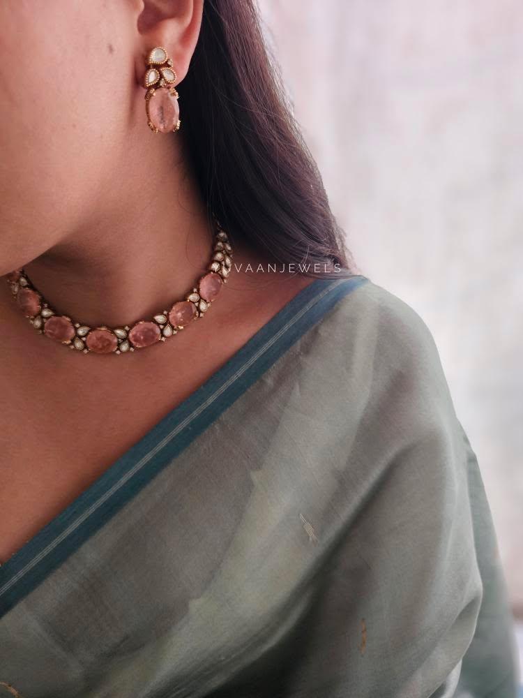 Mogra semi precious choker Thumbnail