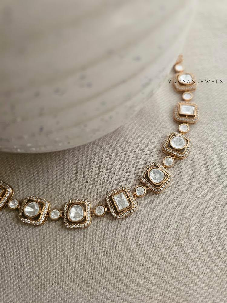 Kriya delicate polki necklace Thumbnail