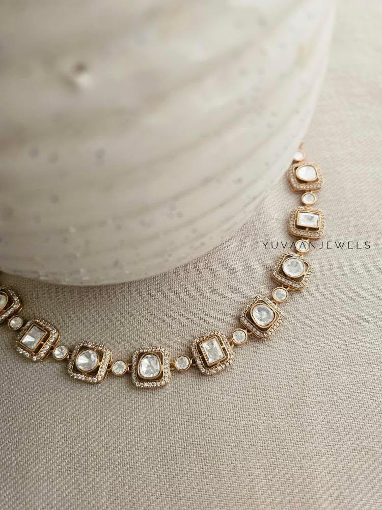 Kriya delicate polki necklace Thumbnail