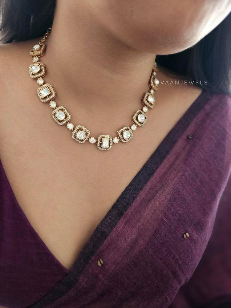 Kriya delicate polki necklace Thumbnail