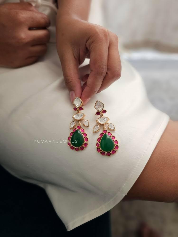 Zenara polki earrings Thumbnail