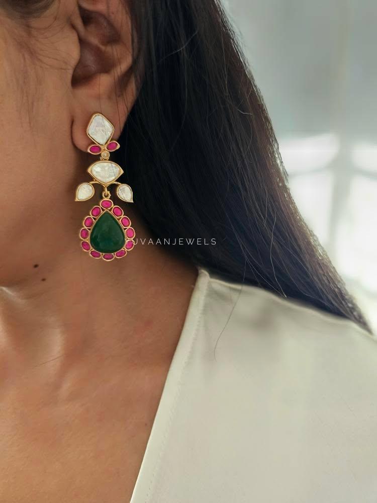 Zenara polki earrings Thumbnail