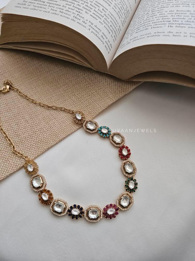 Niti delicate polki necklace Thumbnail