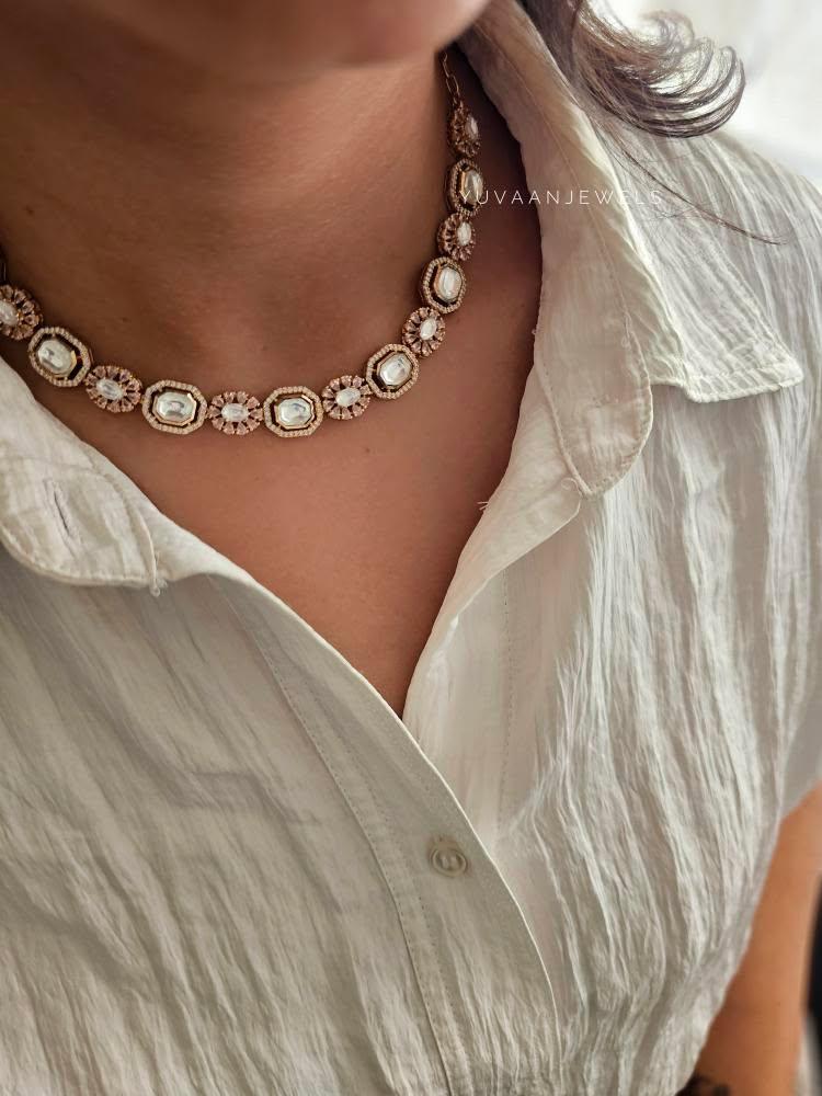 Niti delicate polki necklace Thumbnail
