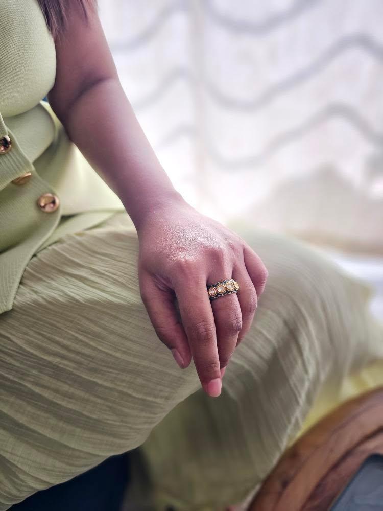 Aarini handcrafted polki ring Thumbnail