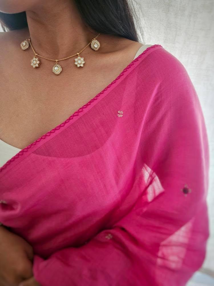 Phool delicate polki necklace Thumbnail