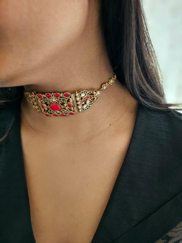 Megha handcrafted choker Thumbnail