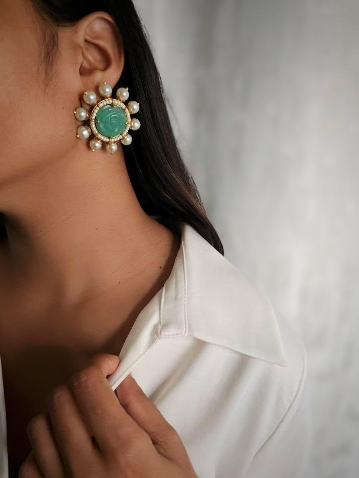 Indira handcrafted Studs Thumbnail