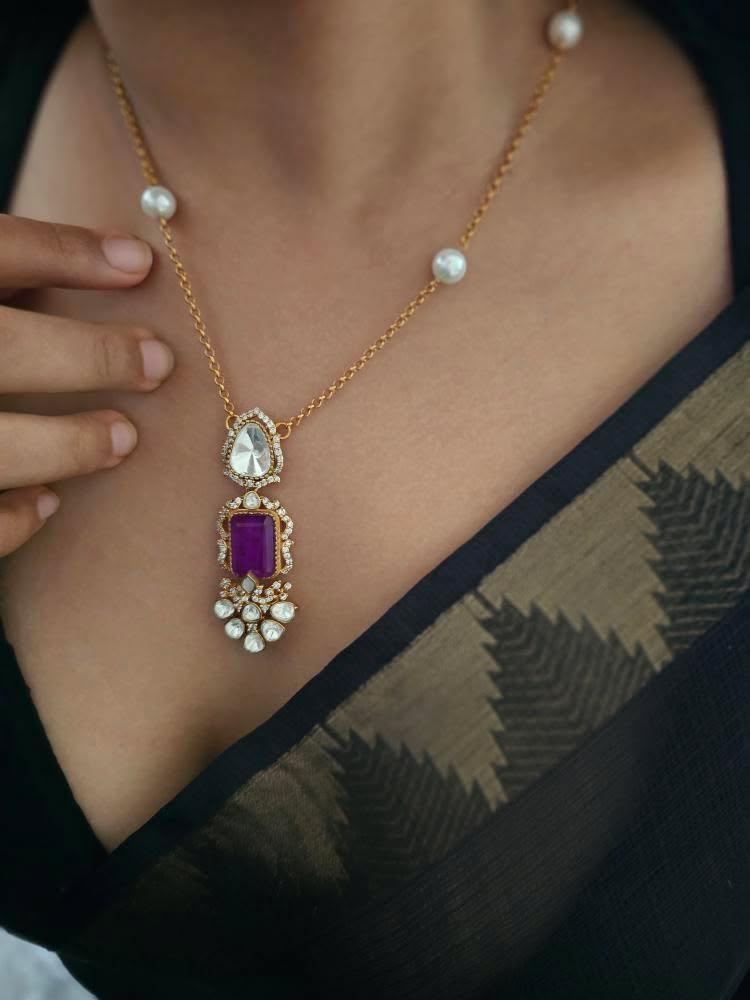 Tabdar delicate pearl necklace Thumbnail