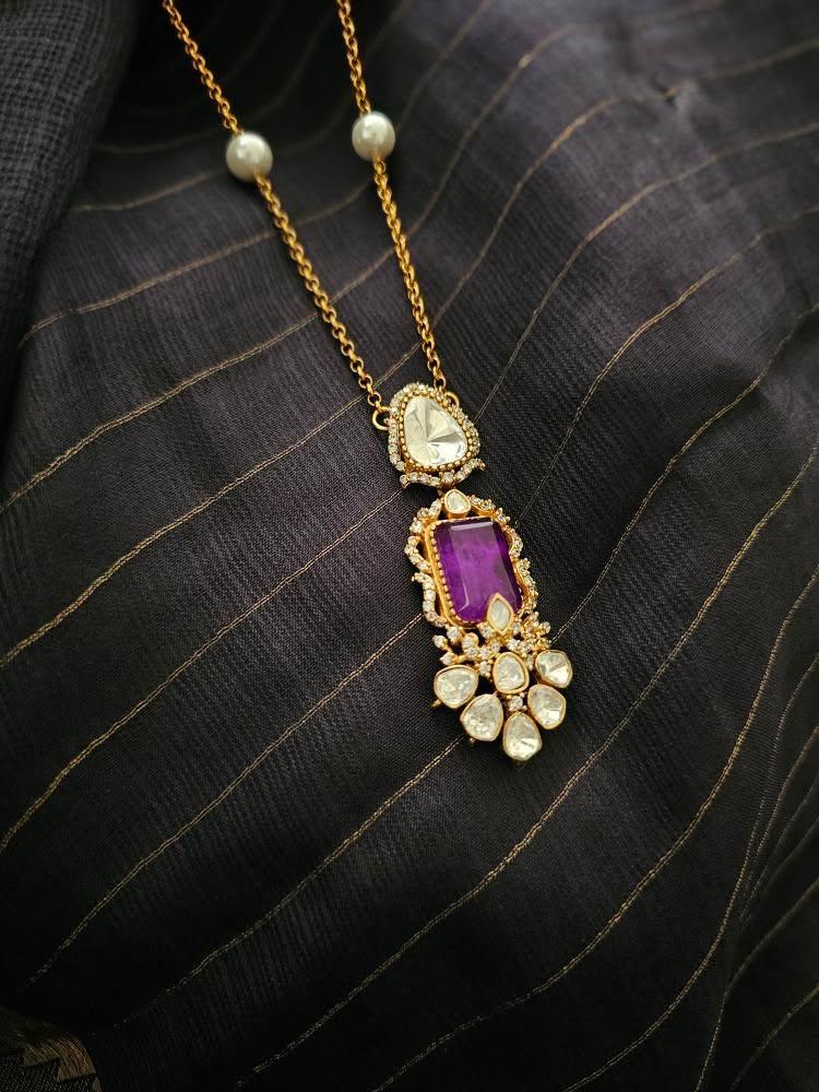 Tabdar delicate pearl necklace Thumbnail