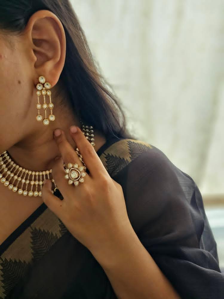 Hamsa polki necklace Thumbnail