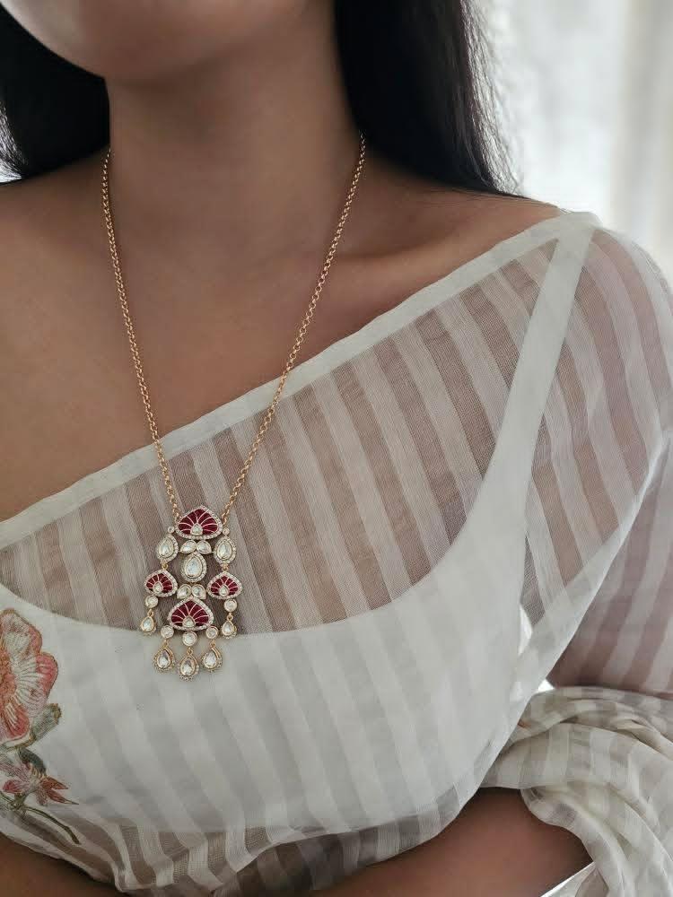 Rangat delicate polki necklace Thumbnail