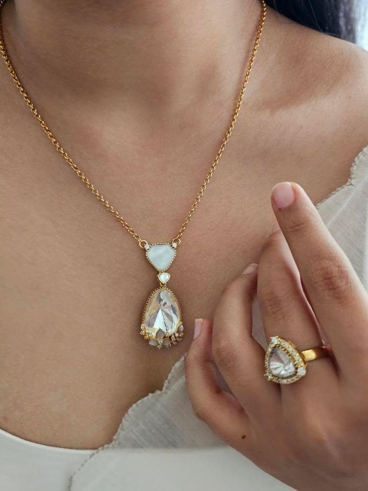 Nazuk delicate polki necklace Thumbnail