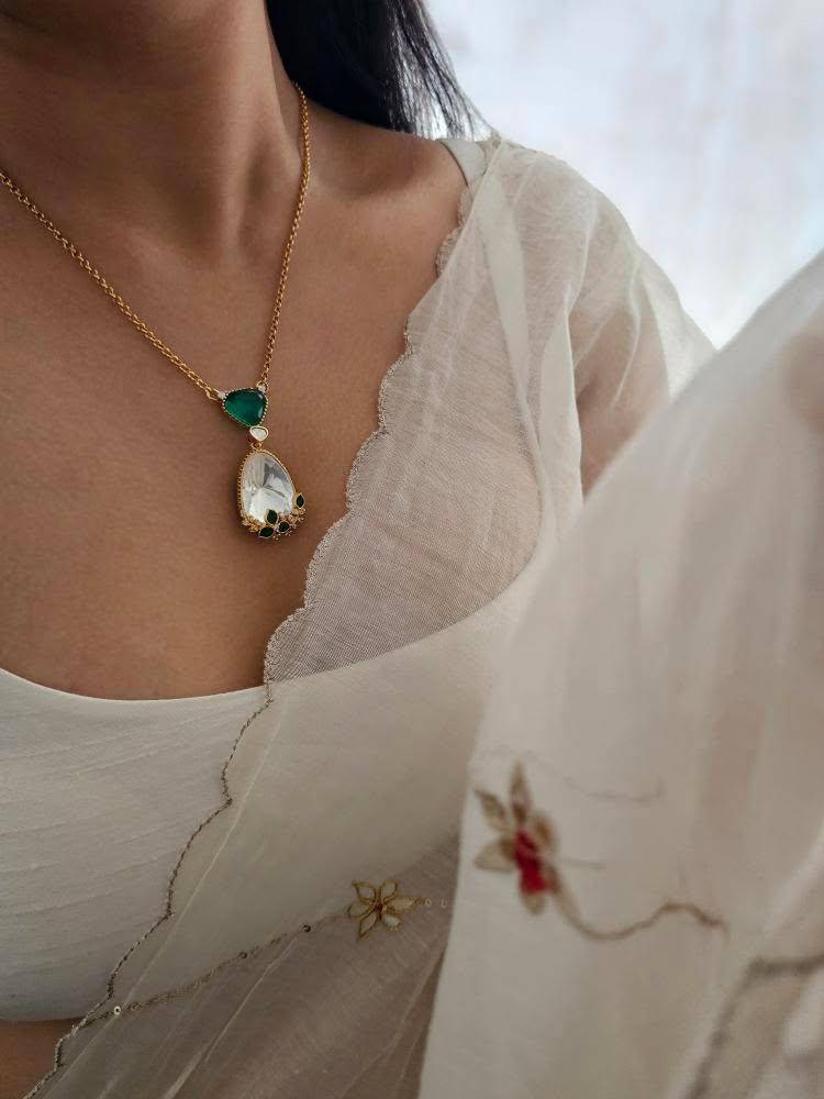 Nazuk delicate polki necklace Thumbnail