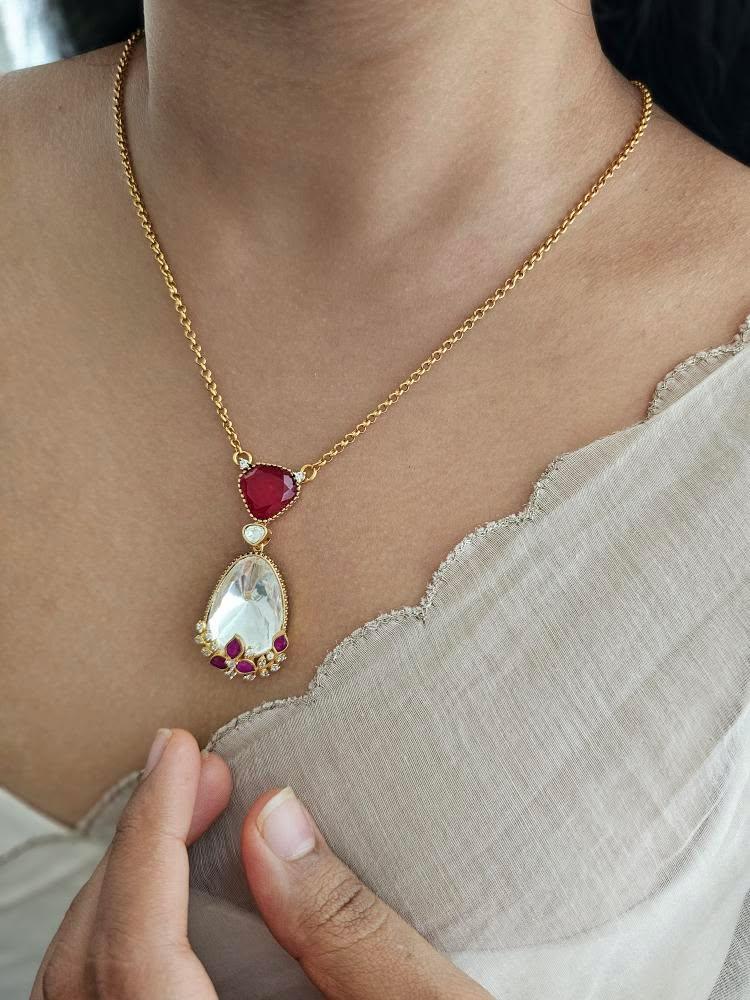 Nazuk delicate polki necklace Thumbnail