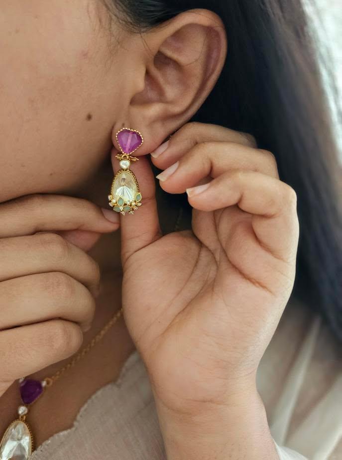 Nazuk delicate polki necklace Thumbnail