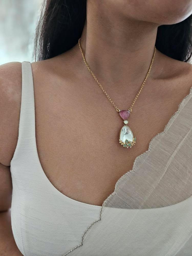 Nazuk delicate polki necklace Thumbnail
