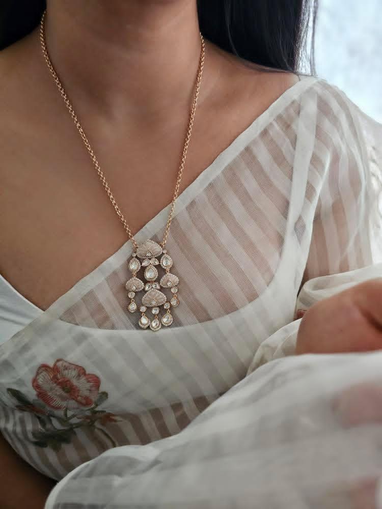 Rangat delicate polki necklace Thumbnail