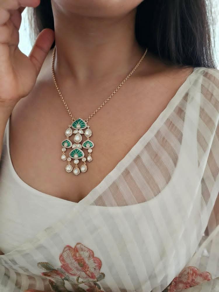 Rangat delicate polki necklace Thumbnail