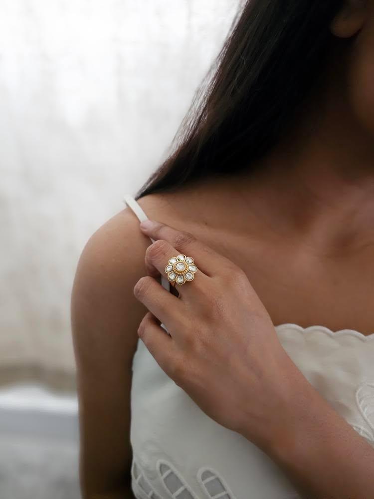 Phool polki ring Thumbnail