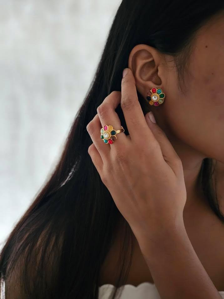 Phool polki ring Thumbnail