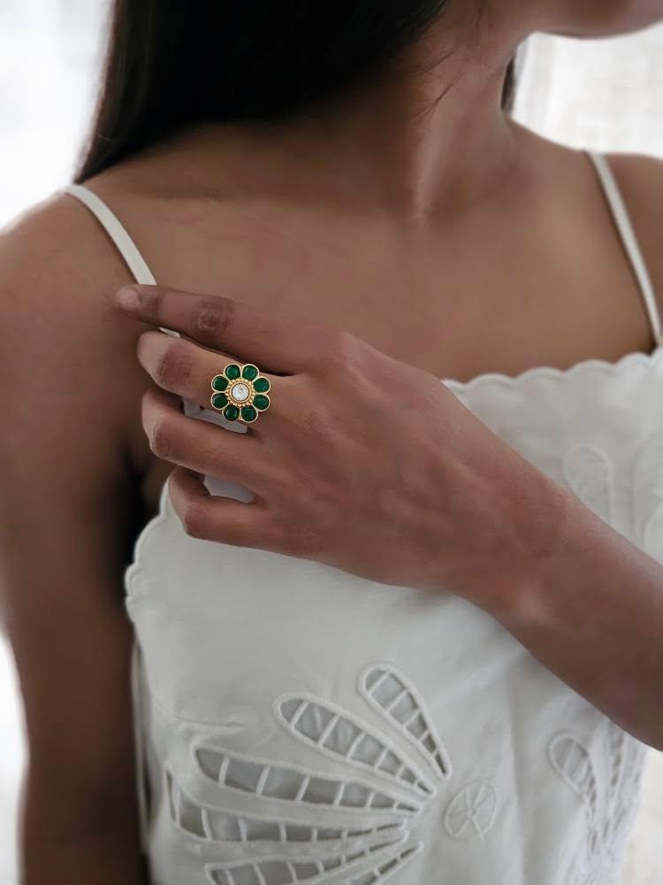 Phool polki ring Thumbnail