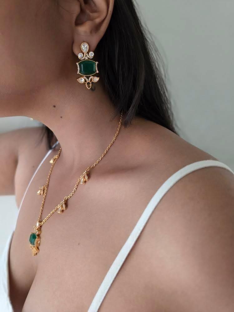 Riyana delicate polki necklace Thumbnail