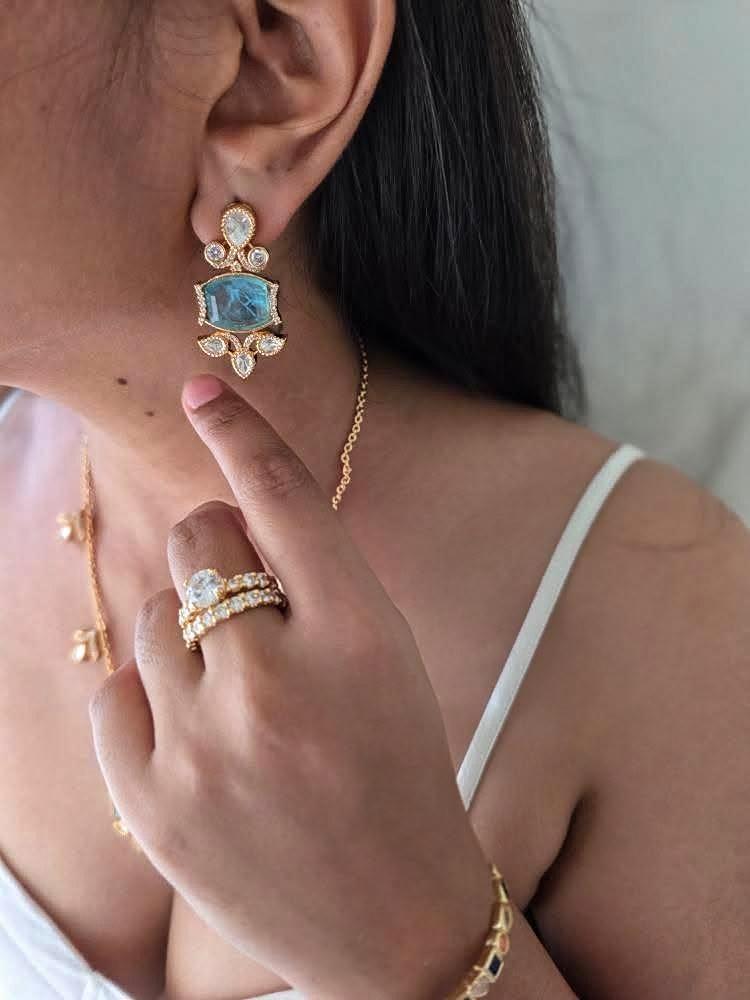 Riyana delicate polki necklace Thumbnail