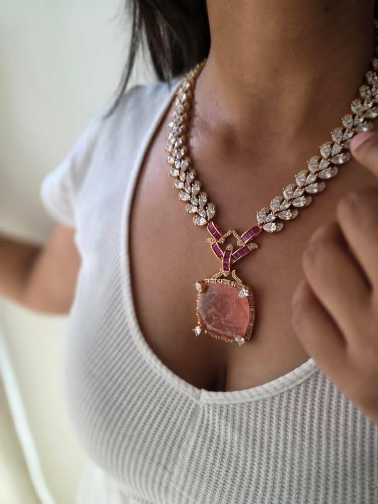 Rajasi semi precious quartz necklace Thumbnail