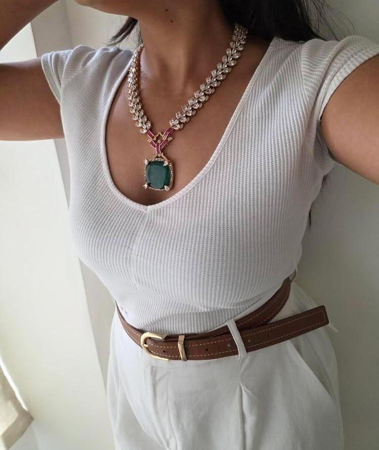 Rajasi semi precious quartz necklace Thumbnail