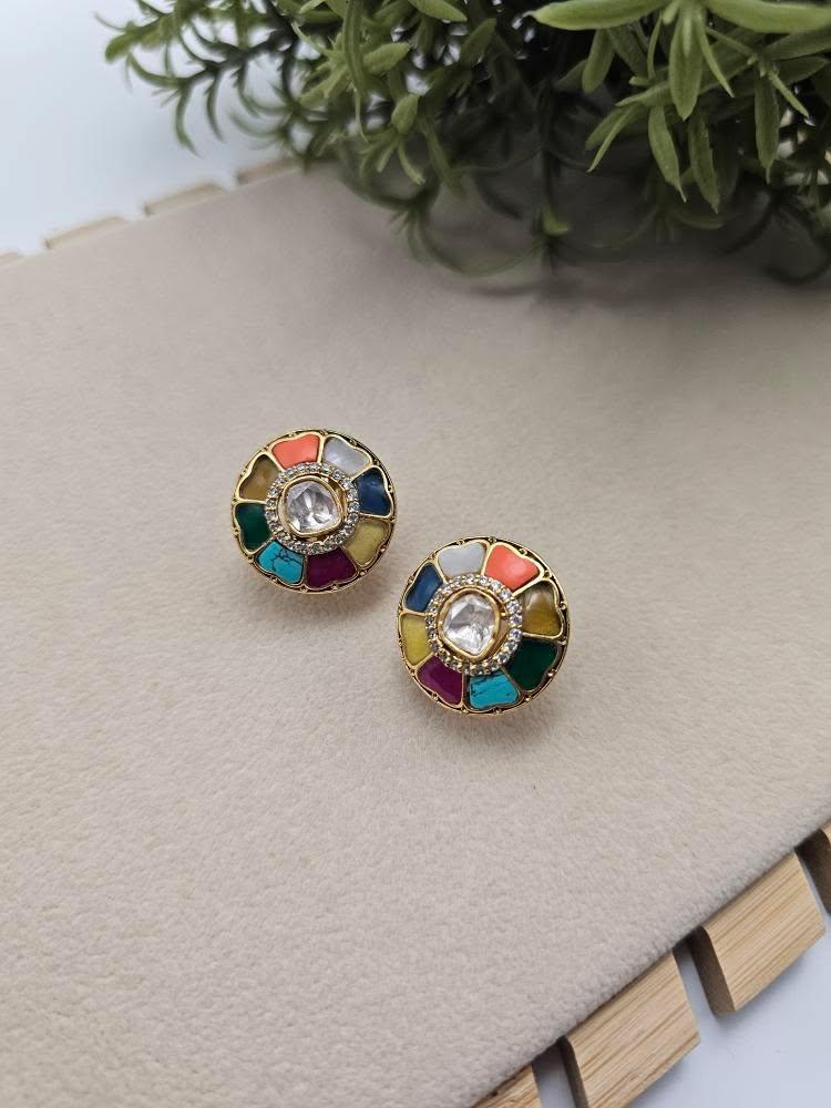 Noori handcrafted studs Thumbnail