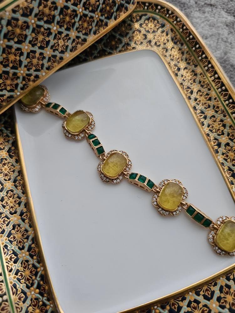 Nashir polki and quartz bracelet Thumbnail