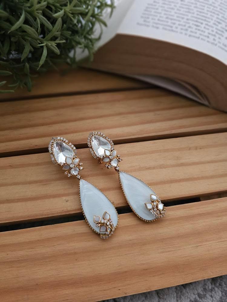 Shobika quartz and polki earrings Thumbnail