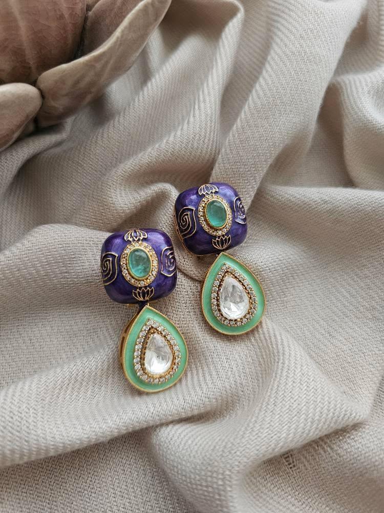 Medha meenakari earrings Thumbnail