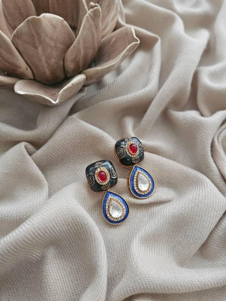 Medha meenakari earrings Thumbnail