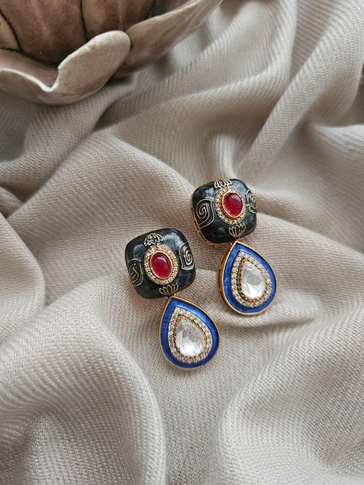 Medha meenakari earrings Thumbnail