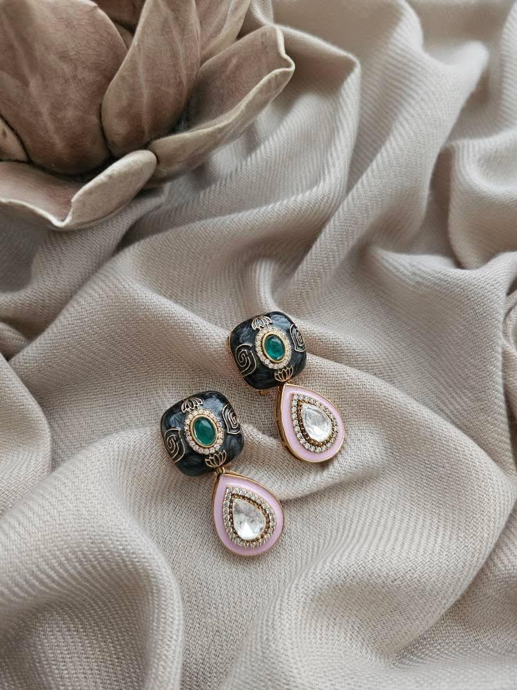 Medha meenakari earrings Thumbnail