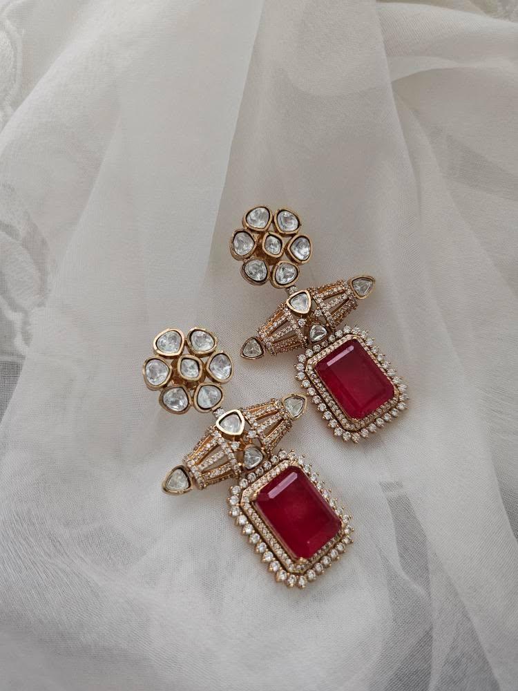 Dhwani quartz and polki necklace Thumbnail