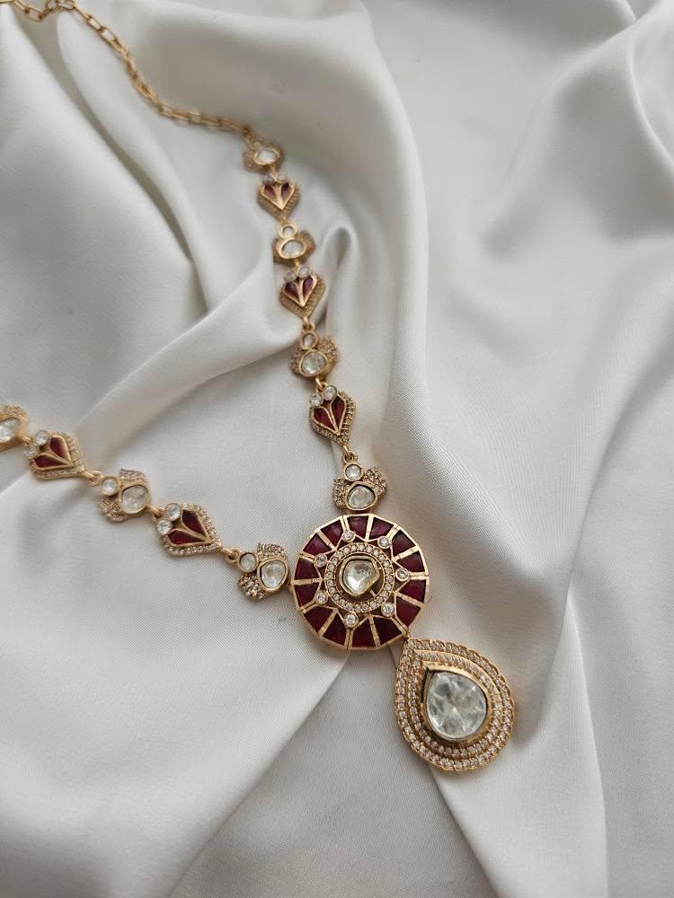 Sobiya delicate polki necklace Thumbnail