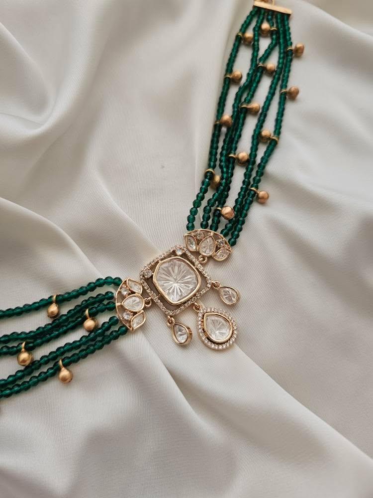 Vartika pearl and polki choker Thumbnail