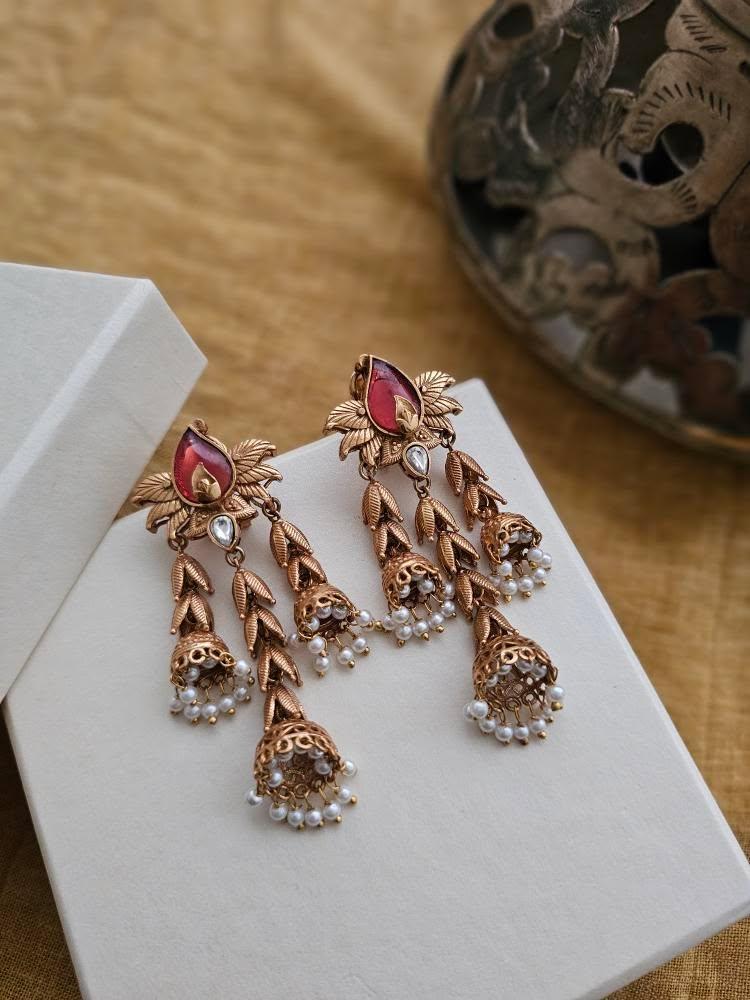 Jodha handcrafted earrings Thumbnail