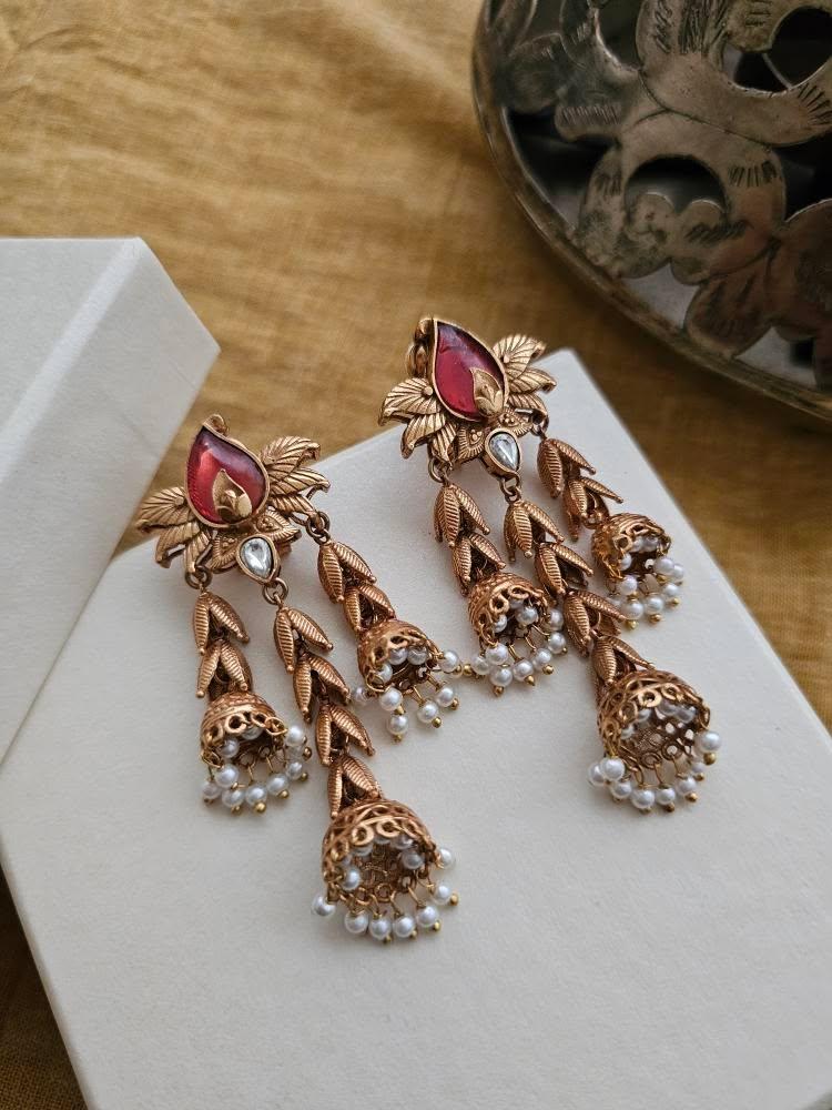 Jodha handcrafted earrings Thumbnail