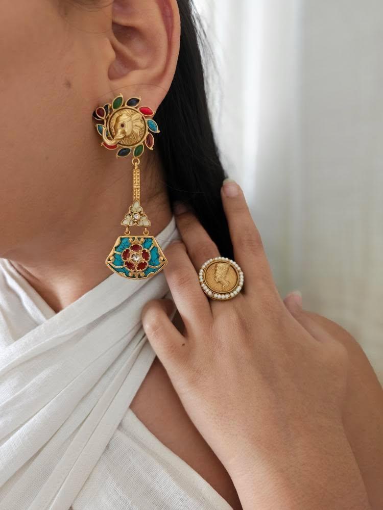 Ganraaj handcrafted earrings Thumbnail